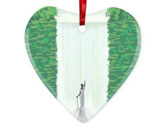 Nigerian woman Glass Hanging Ornament Christmas Tree decoration celebrating your heritage and culture