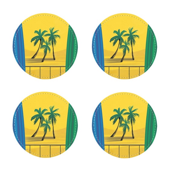 Saint Vincent And The Grenadines Flag Set of 4 Coasters