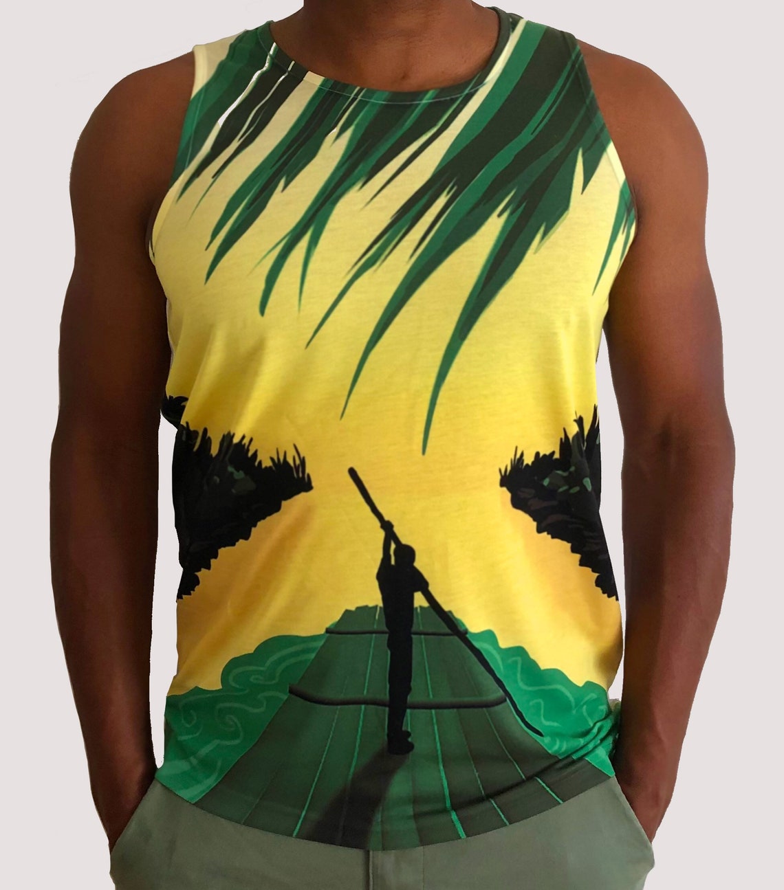 Jamaican Flag Adult Tank Top Jamaican Vest Ethnic Vest Etsy
