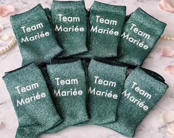 Chaussettes à paillettes personnalisées – Cadeau original & personnalisé - Chaussettes à message personnalisé à paillettes - cadeau EVJF