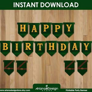Legend of Zelda Party Printable Birthday Banner | Zelda Party Banner | Zelda Party Decoration | Zelda Birthday Party