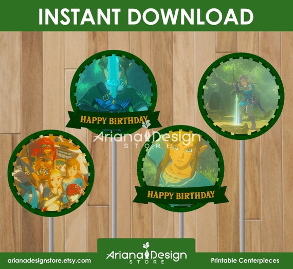 Zelda Centerpieces Printables Zelda Table Decoration Zelda Party