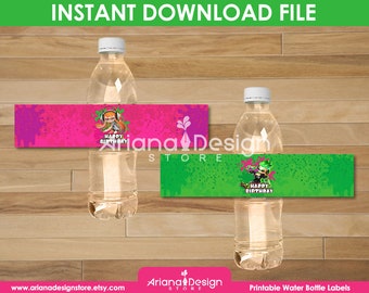 Splatoon Water Bottle Labels | Splatoon 2 Bottle Labels Decoration | Splatoon 3 Birthday Party Decorations Printable