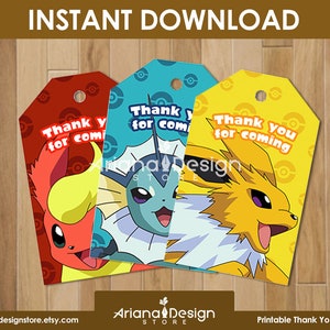 Evolutions Party Printable Thank You Tags | Evolutions Party Cards | Evolutions Party Decoration | Evolutions Birthday Party