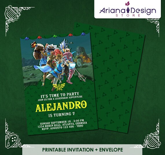 Legend Of Zelda Invitation Zelda Birthday Invitation Legend Of legend-of-zelda-invitation-zelda-birthday-invitation-legend-of