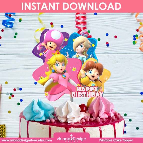 HUAWELL Sup Mari All Star Collection Prinses Perzik pluche speelgoed PrincessRosalina & Dasy gevulde pluche 20,3 cm (Princes Peach & PrincessRosalina & Dasy