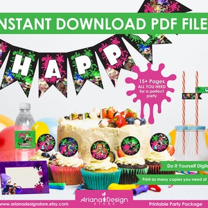 Splatoon Party Decorations | Splatoon Birthday Party | Splatoon Party Supplies | Splatoon Party Favors | Splatoon Printable Party