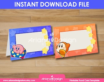 Kirby Party Printable Thank You Tags Kirby Party Cards - Etsy