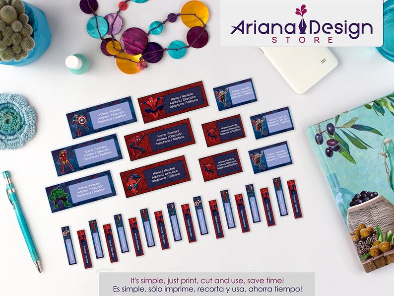 Avengers Personalized Name Tags Avengers School Stickers Etsy