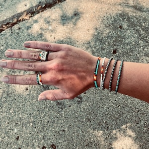 Long Hot Summer Bracelets and Anklets | Sunburst Bracelet | Seed Bead Bracelet | Navajo Bracelet | Stainless Steel Hypoallergenic