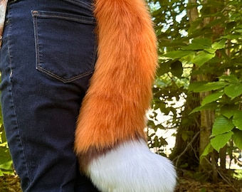 Any Color Fluffy Furry Fox Tail - Cosplay Wearable Fursuit Therian