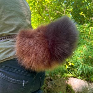 Faux Fur Nub Tail: Chocolate Brown Costume Cosplay