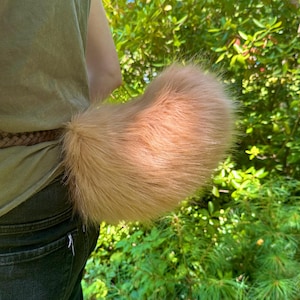 Tan Faux Fur Nub Tail: Deer Bunny Puppy Cosplay Costume