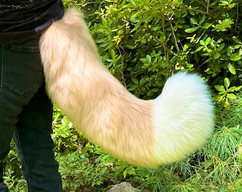 Any Color Wagging Canine or Fox Tail - Wolf Cat Cosplay Bouncy Therian Fursuit