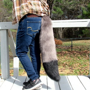 Any Color Fluffy Long Canine Wolf Tail  Furry Cosplay Fursuit Plush