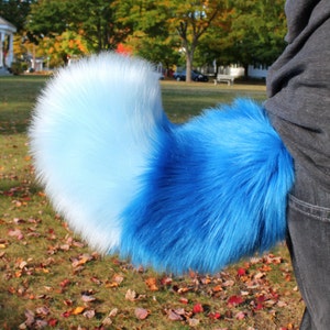 Any Color Fluffy Furry Perky Bouncy Wolf or Fox Tail Cosplay Fursuit Tail