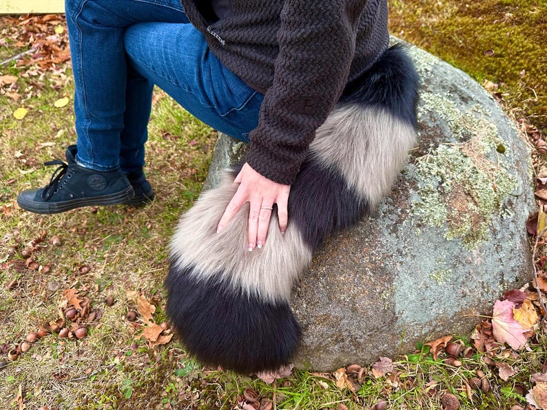 Red Rocks Raccoon Any Color Raccoon Red Panda Fursuit Tail - Stripe Extra Soft Puffy ...