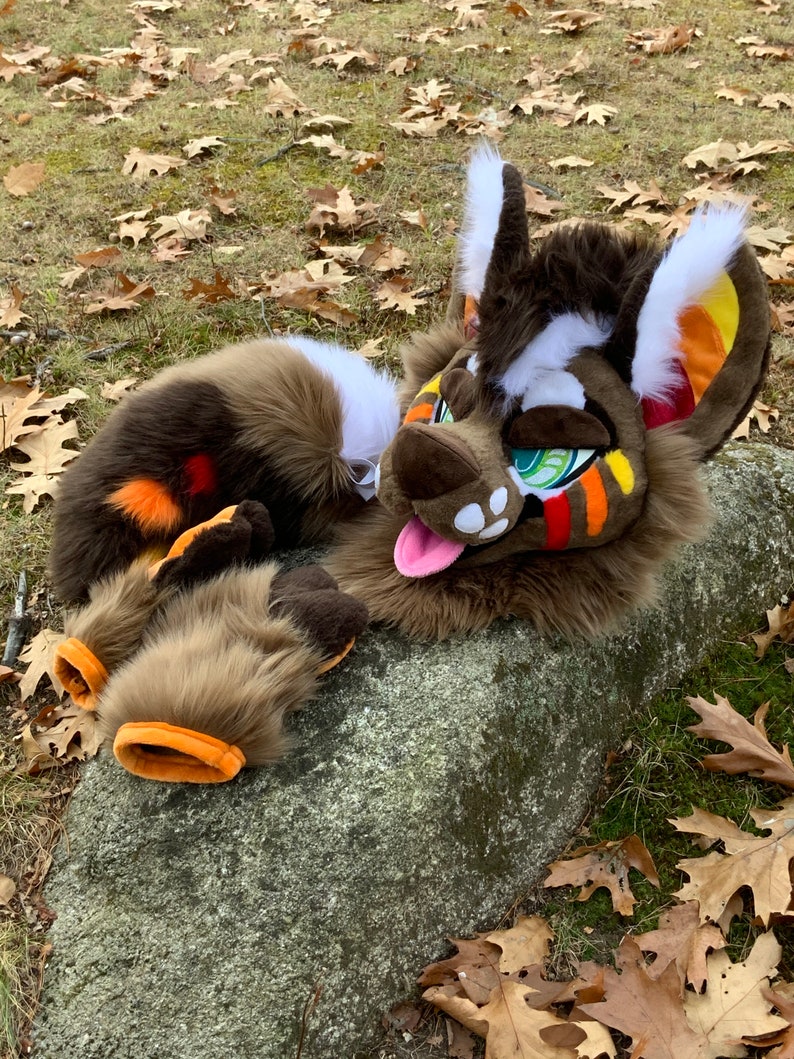 Chestnut the Autumn Hyena NEW Fursuit Partial Ready to Ship | Etsy
