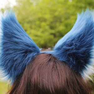 Any Color Extra Big And Fluffy Wolf Fox Cat Fursuit Ears Cosplay
