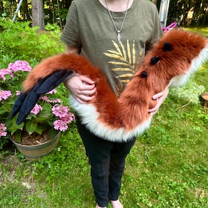 Dowolny Kolor Anioł Smok Fursuit Ogon - Puszysty Futrzany Cosplay Minky Pióra Bardzo Miękkie Słodkie