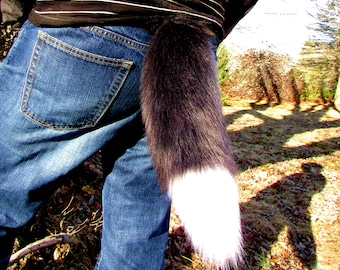 Any Color Tipped Fluffy Plush Wolf Fox Tail Therian Furry Cosplay