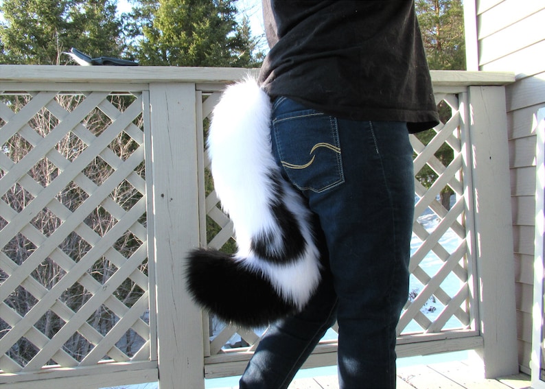 Okami Inspired Fluffy Furry Any Color Wolf Tail Cosplay Fursuit Costume image 1