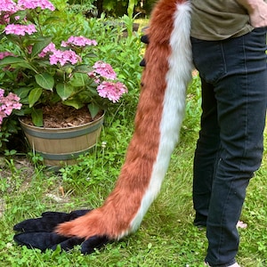 Customizable Angel Dragon Fursuit Tail: Soft Minky, Feathers, Cosplay