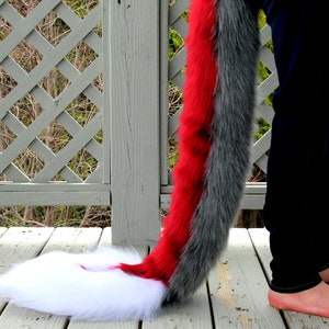 Fluffy Furry Any Color Cosplay Fluffy Tipped Dragon Kirin Wickerbeast Fursuit Tail