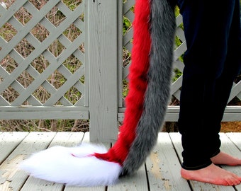Coda di costume da drago Kirin Wickerbeast con punta soffice e pelosa di qualsiasi colore