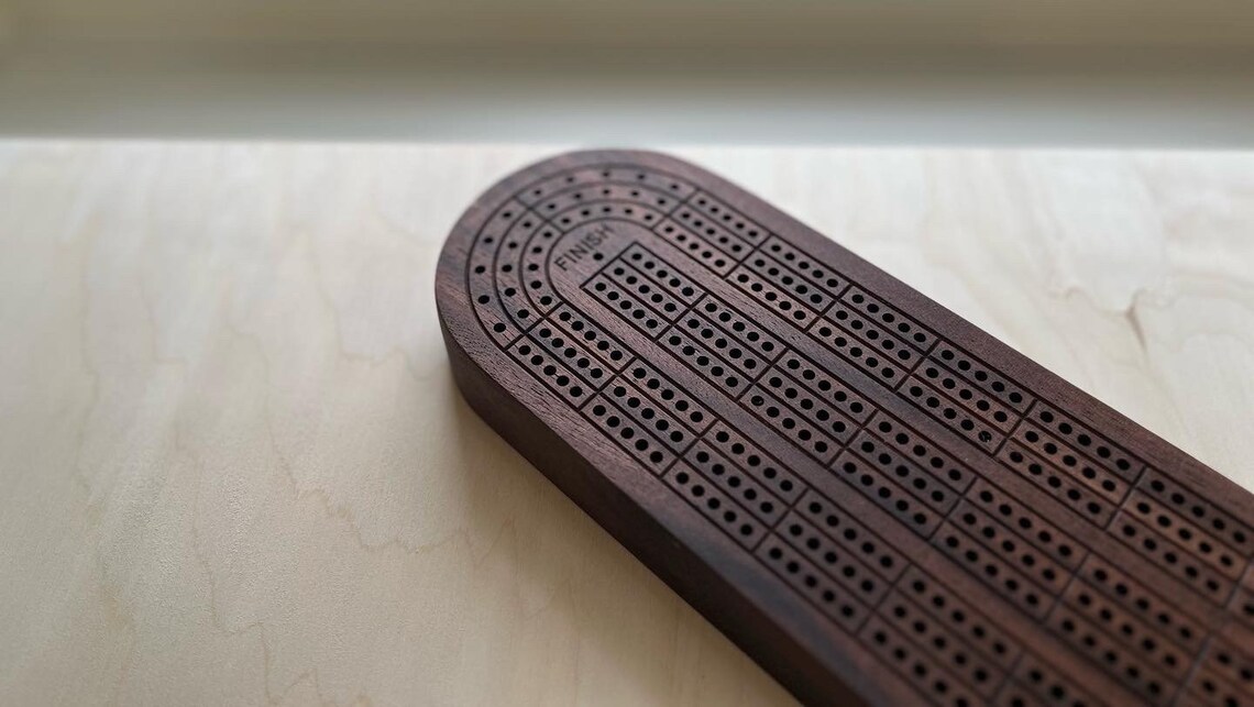 Cribbage Board CNC File 3 Track Board Game Cribbage Board With Storage
