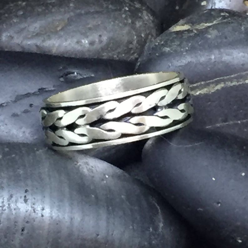 Mens Sterling Silver Spinner Ring Masculine Ring Spinner Etsy