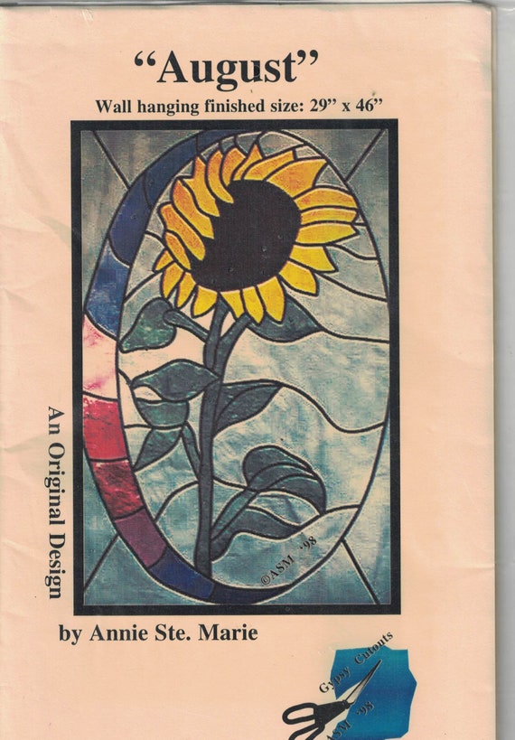 August Sun Flowerfabric Wall Hanging Flower Home Decor By Etsy