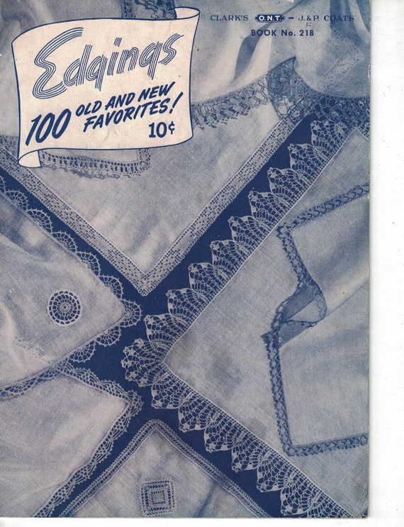 Edgings Decorative Lace Crochet Edges Book 218 100 Etsy