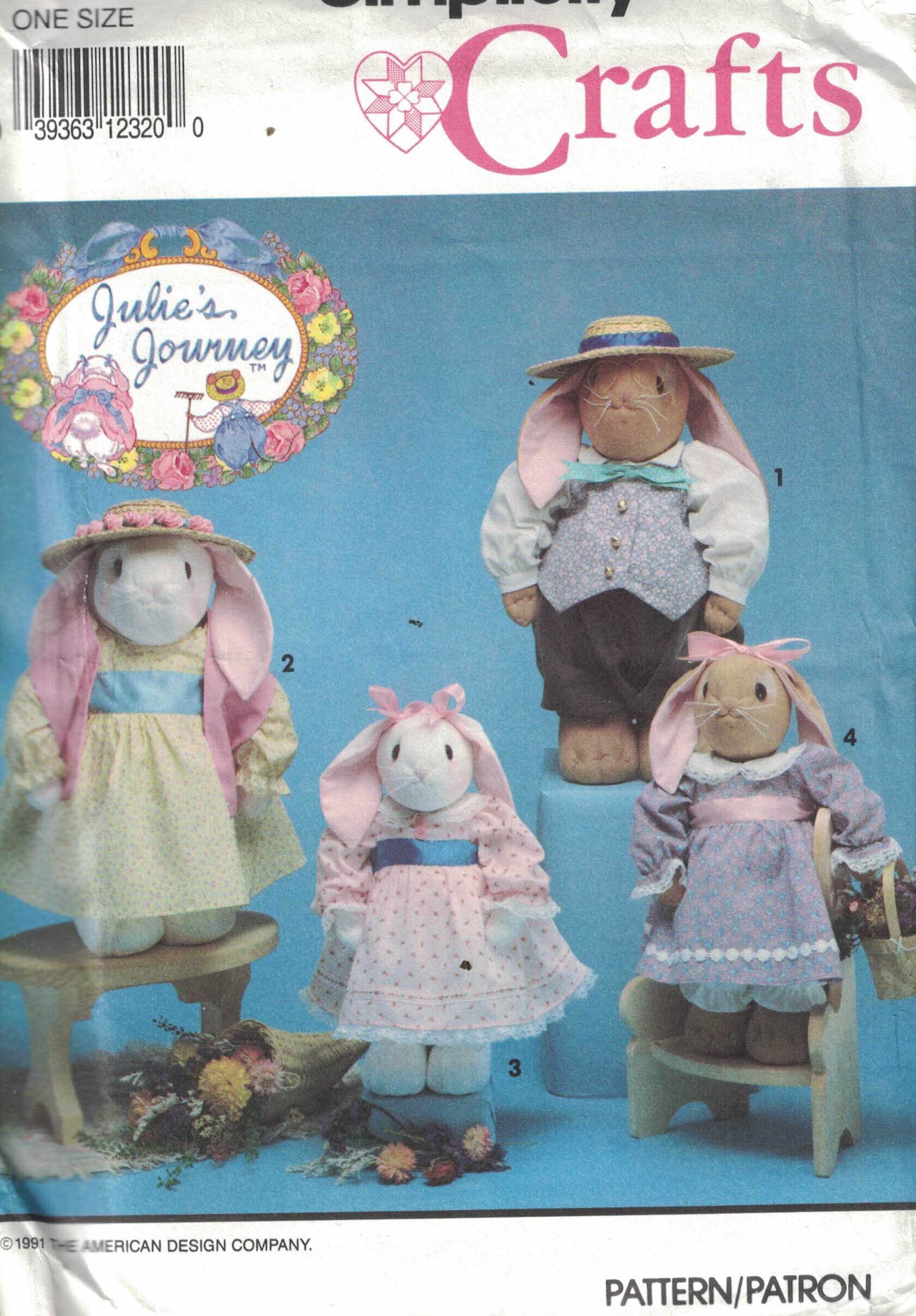 Simplicity 9375 Vintage Pattern Angel Ornaments in Variations UNCUT Craft Pattern