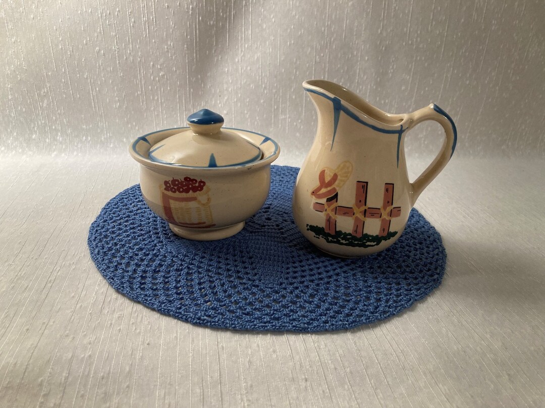 Rare Kyuei Japan Pottery Barn Cream and Sugar Etsy
