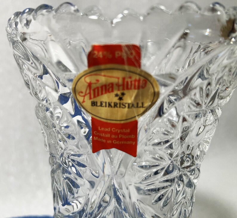 Rare Vintage Anna Hutte Bleikristall Lead Crystal Vase Etsy
