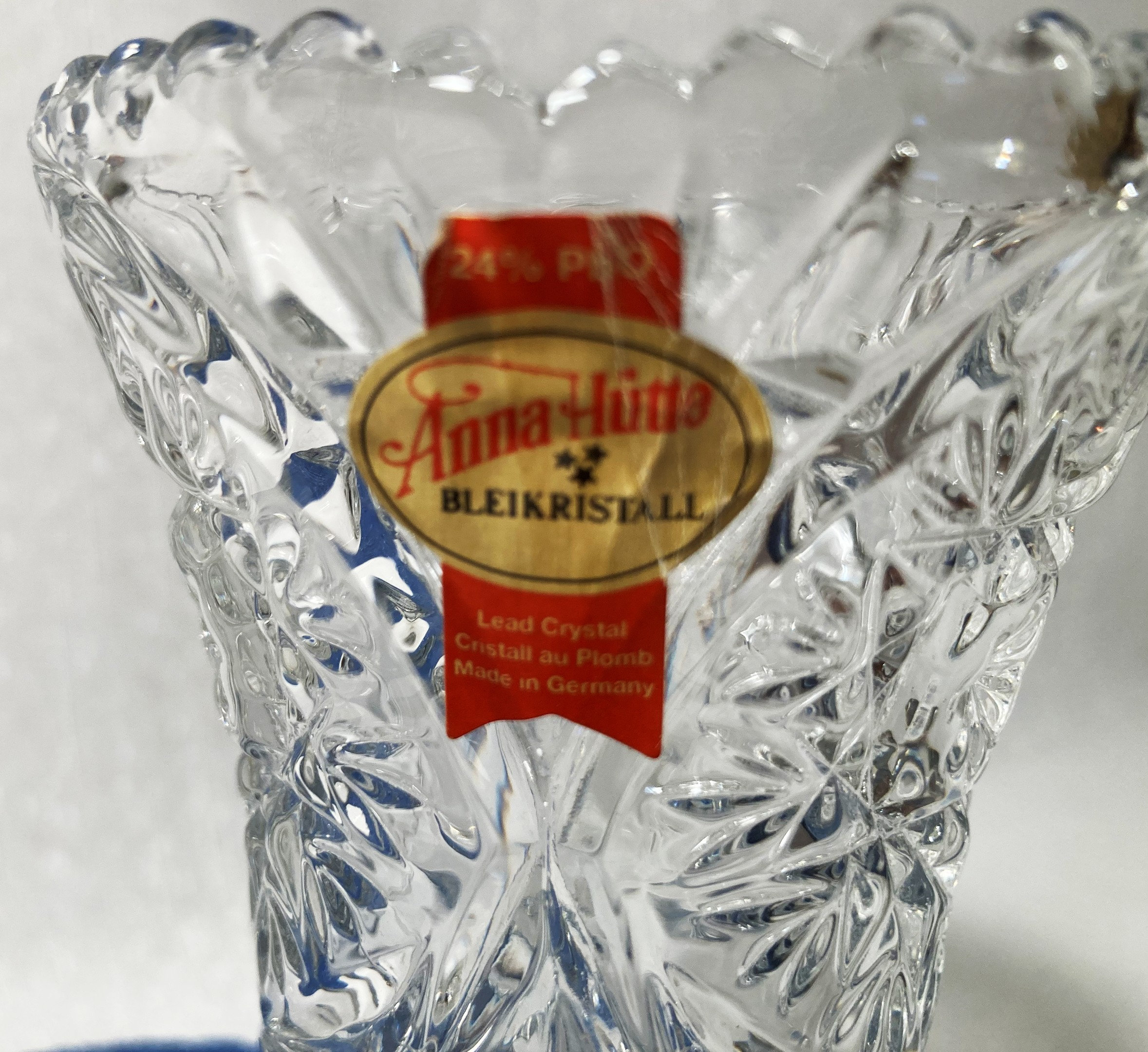Rare Vintage Anna Hutte Bleikristall Lead Crystal Vase - Etsy