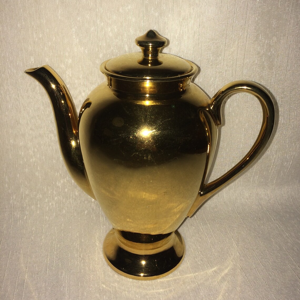 Geo. H. Bowman Gold Teapot 22k gold finish Etsy