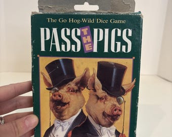 Vintage jaren 90 The Go Hog Wild Pass The Pigs Travel Dobbelspel