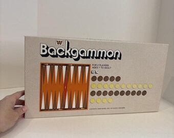 Vintage 1973 Whitman Board Game Backgammon Set Complete Made in USA