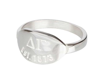 Delta Gamma Silver Ring