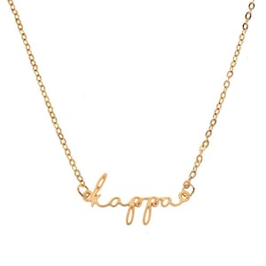 Kappa Gold Script Necklace