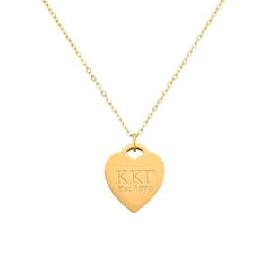 Kappa Kappa Gamma Gold Heart Necklace