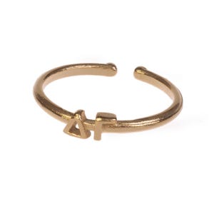 Delta Gamma Gold Adjustable Ring