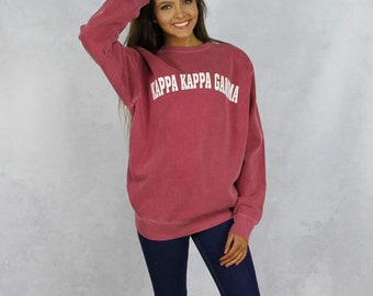 Kappa Kappa Gamma Comfort Colors Sweatshirt in Red