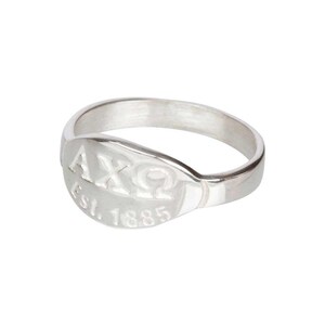 Alpha Chi Omega Silver Ring