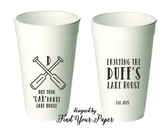 Lake Cup, Lake House Cup, Vacation Cup, 20 Ounce Styrofoam Cups, Event Cups,  Beer Cups, Drink Cups, Lake, Personalized Cup, Stryrofoam 