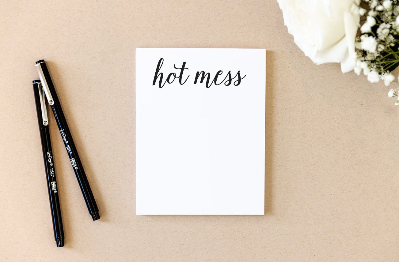 Hot Mess Funny Note Pad List Pad Notes Scratch Paper - Etsy Hot Mess Funny Note Pad List Pad Notes Scratch Paper - Etsy