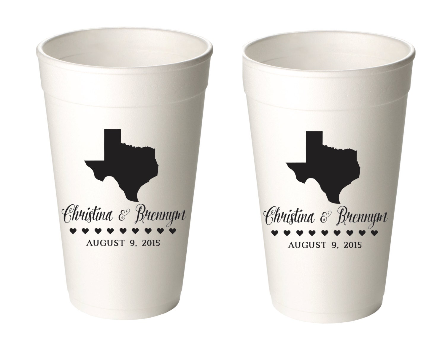 20 Ounce Styrofoam Cups Wedding Styrofoam Cups Texas Etsy