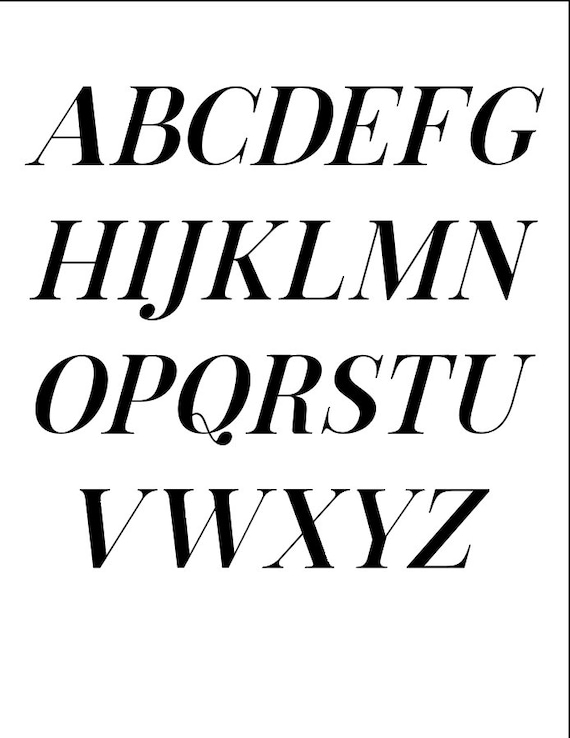 Modern Serif Alphabet Letter A-Z Pad 